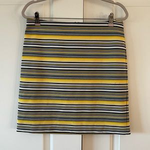 Yellow Stripe Pencil Skirt
